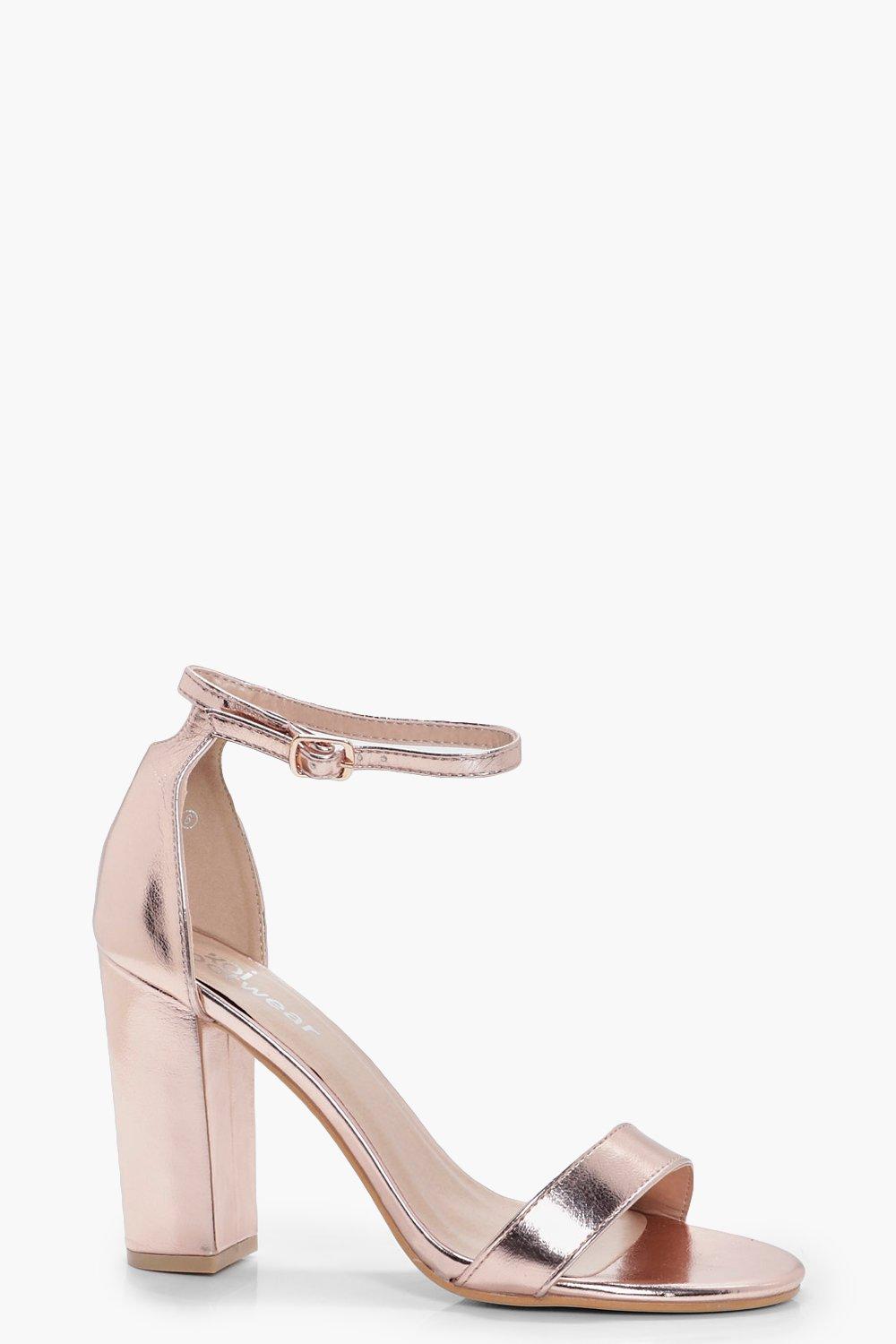 Boohoo rose gold shoes deals